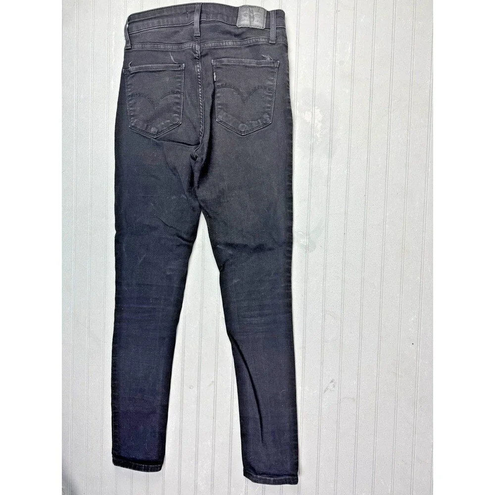 Levis 721 Size 29 Womens Jeans Black High Rise Skinny Stretch